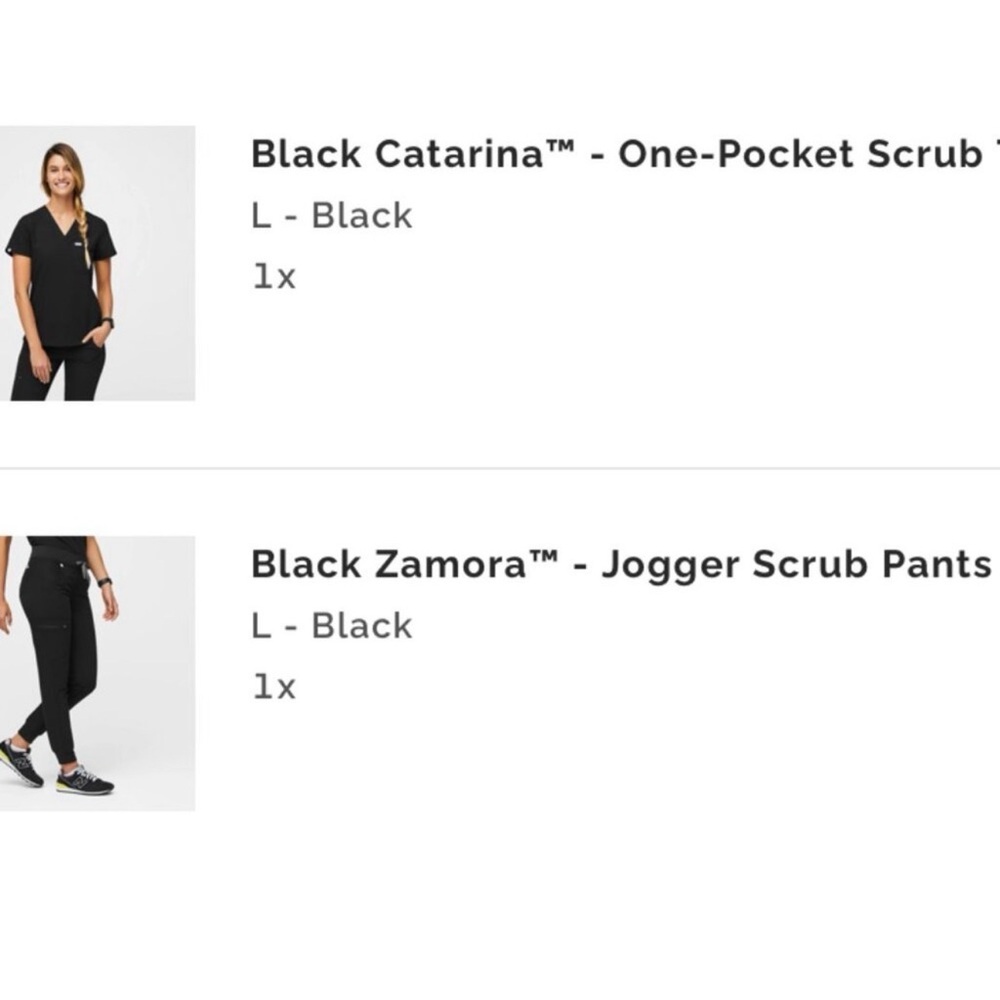 Figs Black Catarina SET